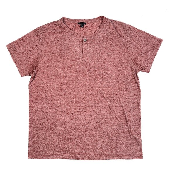 Theory Y2K Vintage Waley Marled Linen-Blend Button-Up Tee "Tempest" Sz XXL NWOT - Picture 1 of 6